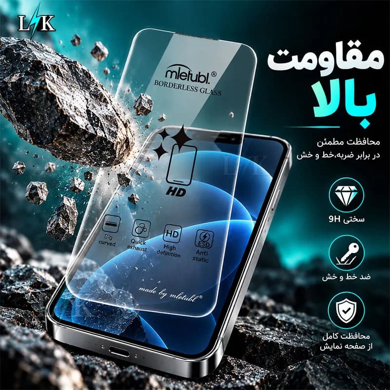 محافظ صفحه نمایش بی حاشیه ال کا جی مدل BLM-LK مناسب برای گوشی موبایل سامسونگ Galaxy A57 — تصویر ۳