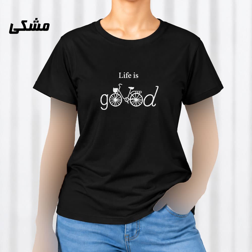 تیشرت زنانه نخ پنبه مدل دوچرخه کد 2305 — تصویر ۴