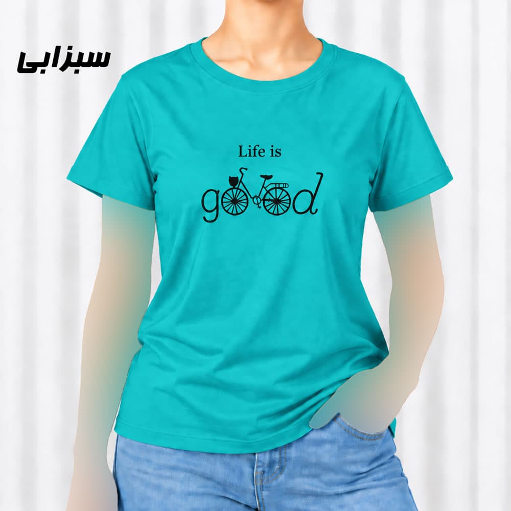تیشرت زنانه نخ پنبه مدل دوچرخه کد 2305 — تصویر ۷