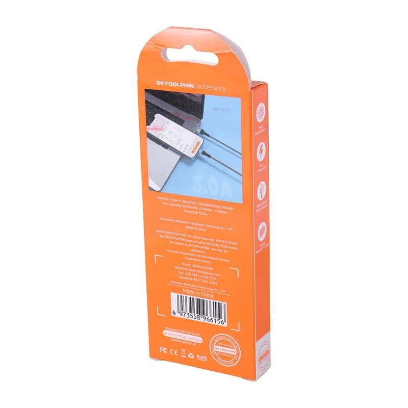 کابل USB به USB Type-C اسکای دلفین مدل S45T طول 1 متر — تصویر ۴