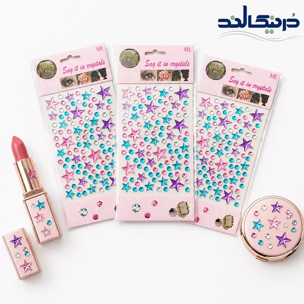 نگین چسبی طرح ستاره رنگی
