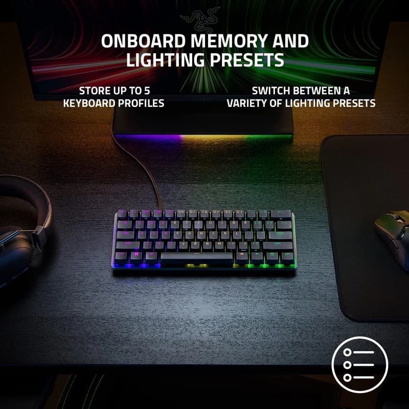 کیبورد مخصوص بازی ریزر مدل Huntsman Mini – Analog Optical Switches — تصویر ۲
