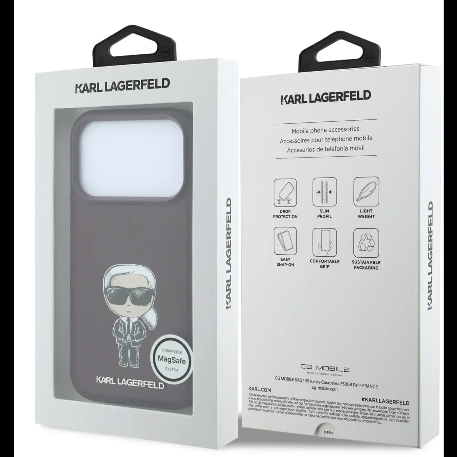 قاب کارل لاگرفلد Karl Lagerfeld Smooth PU Ikonik Sketch Hard Cover — تصویر ۵