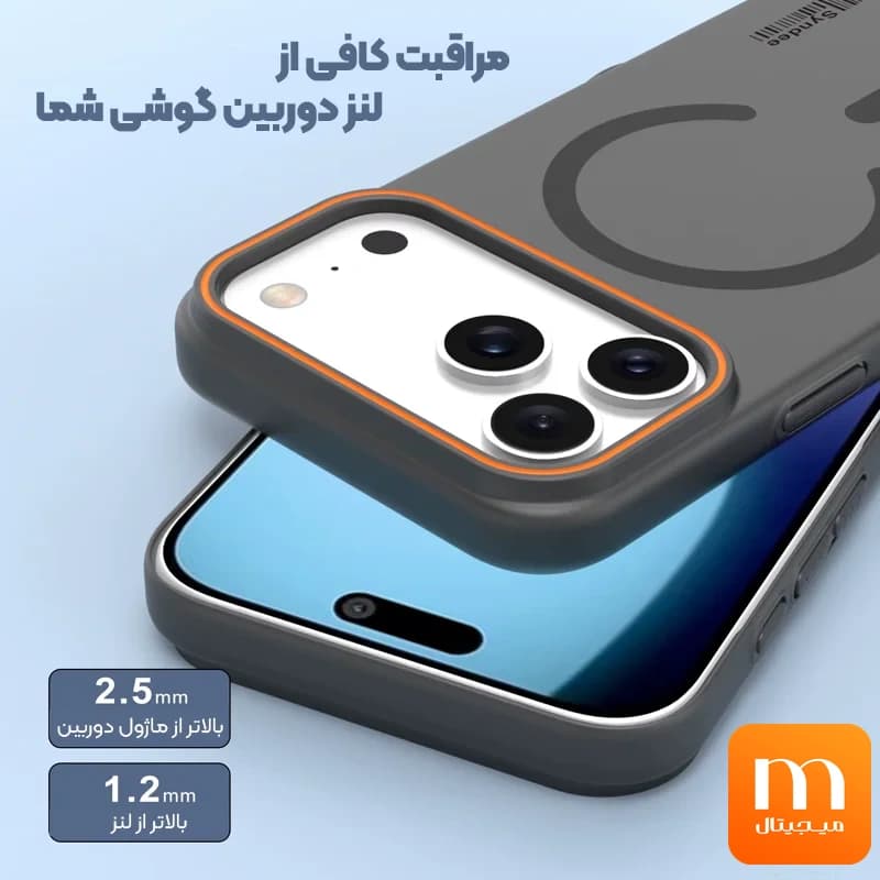 قاب نیمه مات فوق نازک از برند Soft Sanding برای Nothing Phone 1 با پشتیبانی مگ سیف — تصویر ۸