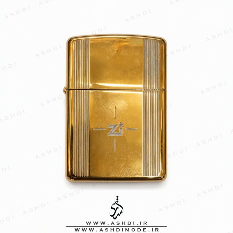 فندک زیپو های کپی مدل طرح ZI طلایی | Golden ZI Zippo Lighter — تصویر ۳