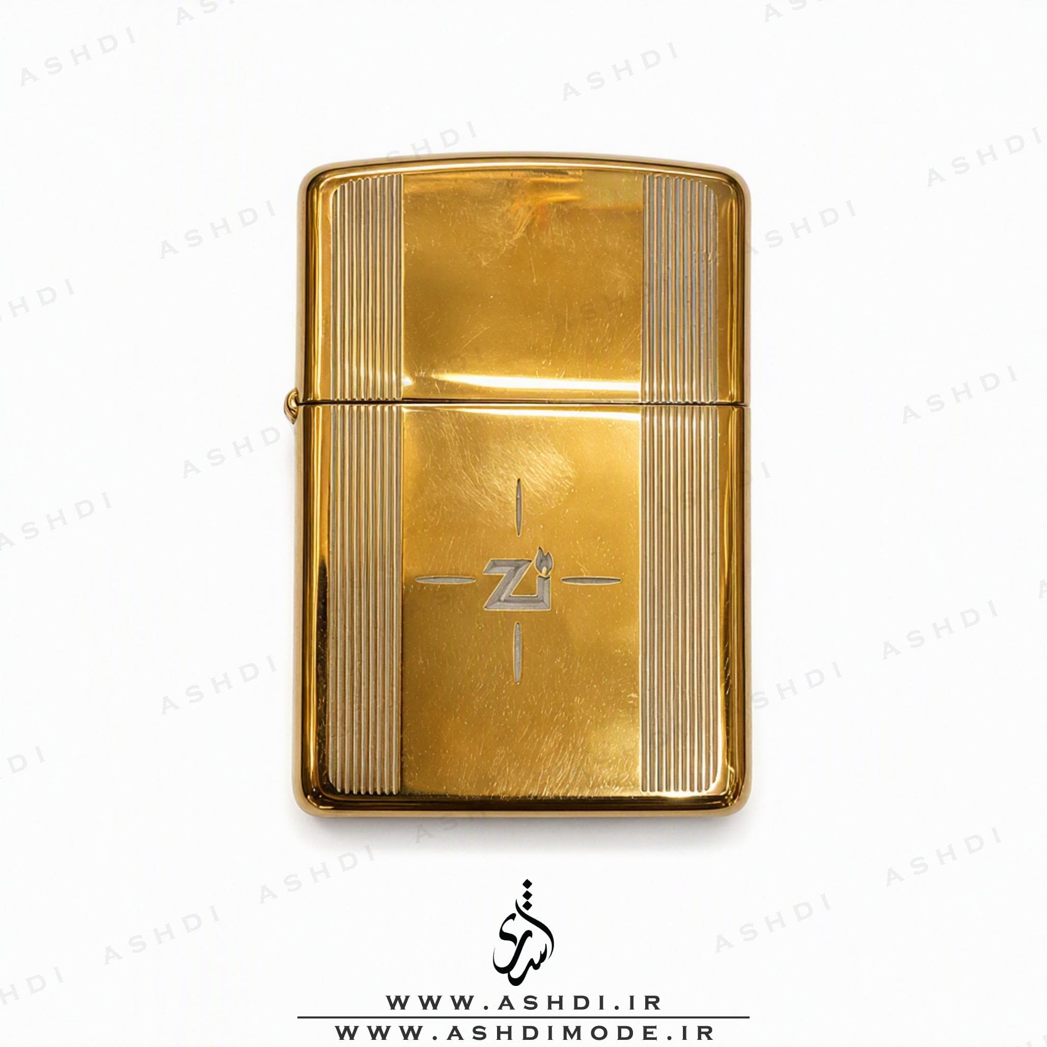 فندک زیپو های کپی مدل طرح ZI طلایی | Golden ZI Zippo Lighter