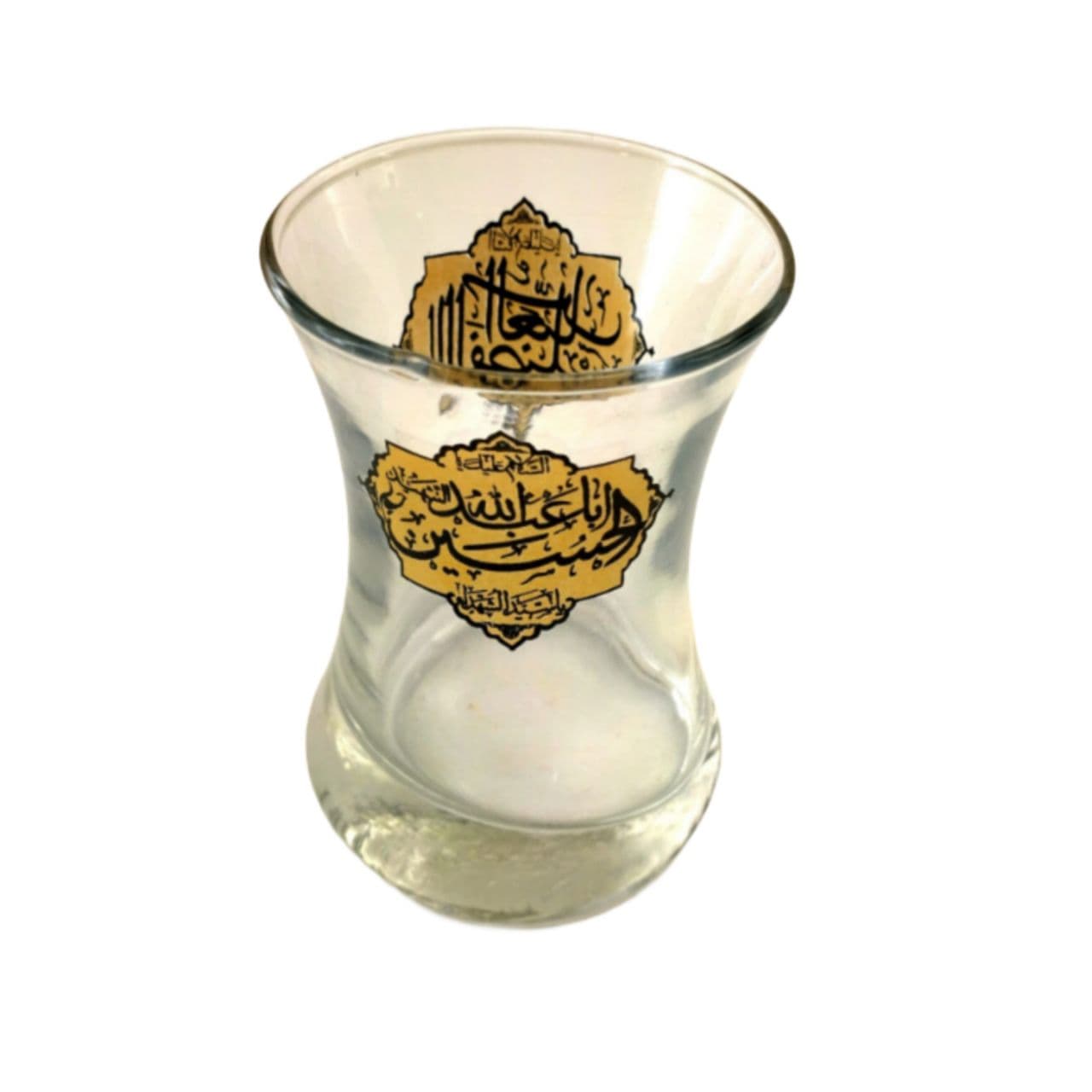 نیم لیوان یا استکان مذهبی هیئتی طرح ترک مدل یا اباعبدالله الحسین ع و یا اباالفضل العباس ع-6تایی کد 103559