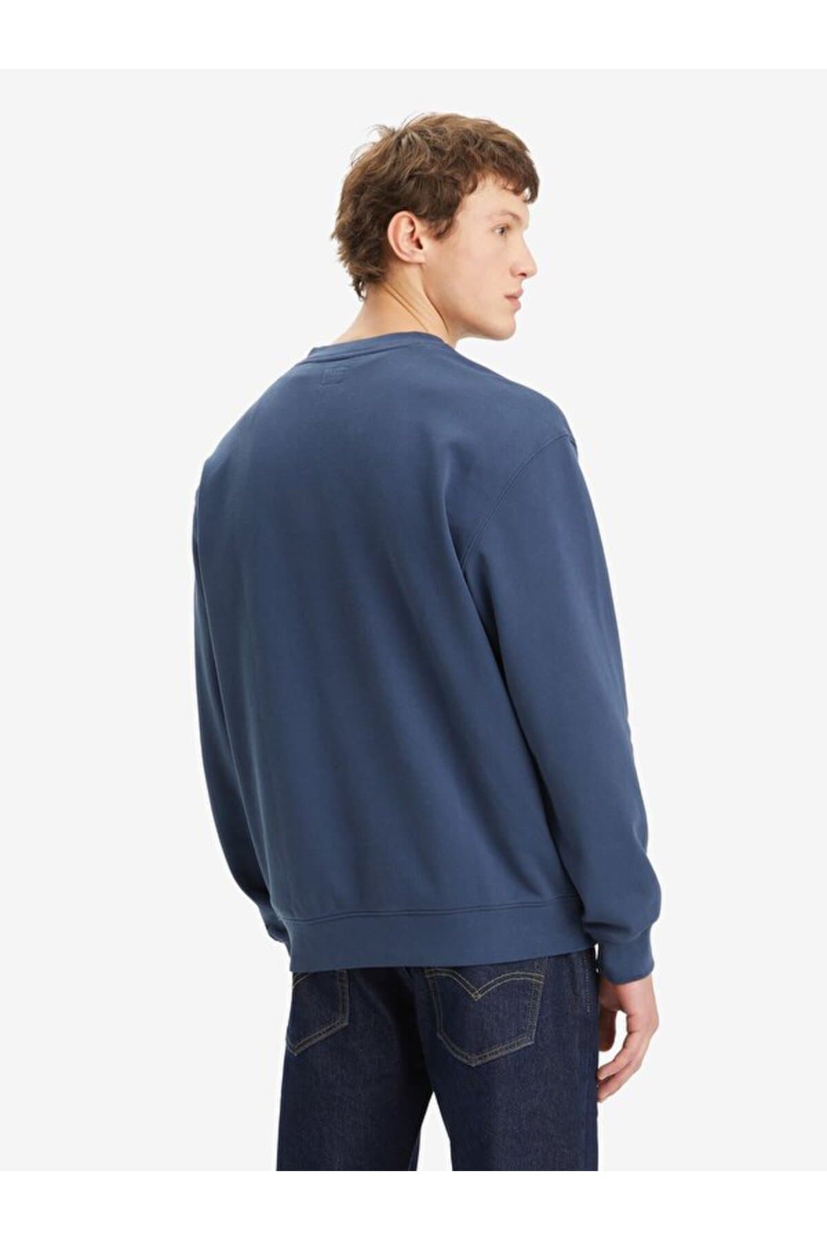 سویشرت لیوایز مردانه پاموک آبی طرح دار Regular/رگولار جاگر | Levi’s A932300000 PK — تصویر ۲