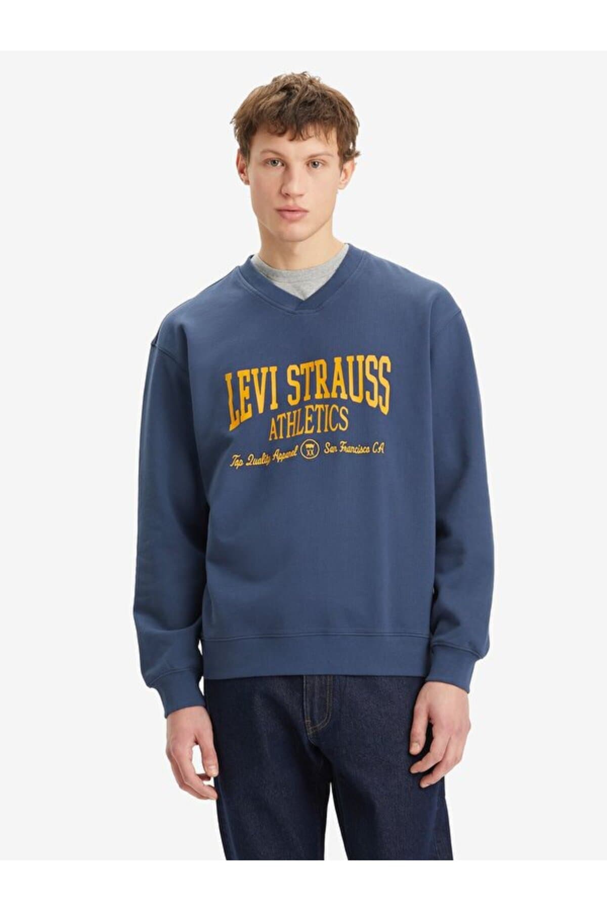 سویشرت لیوایز مردانه پاموک آبی طرح دار Regular/رگولار جاگر | Levi’s A932300000 PK