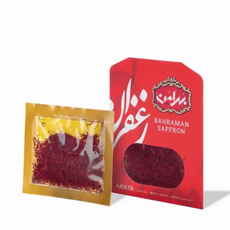 زعفران قائنات بهرامن یک مثقالی (وزن ۴/۶۰۸ گرم)