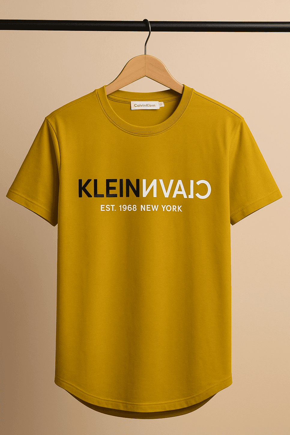 تیشرت 171614 CALVIN KLEIN خردلی