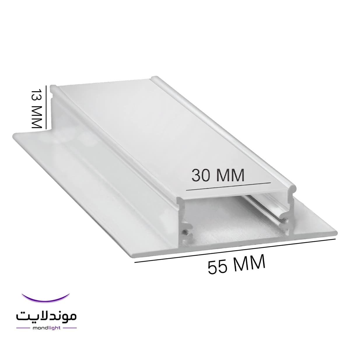 لاین نوری توکار کنافی بدون لبه کد ML26 | برش ۳ سانتیمتر | دولاین