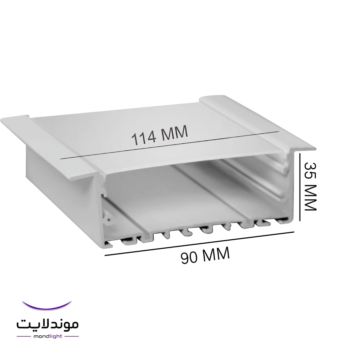 لاین نوری توکار فنرخور کد ML11 | برش ۹ سانتی‌متر | شش لاین