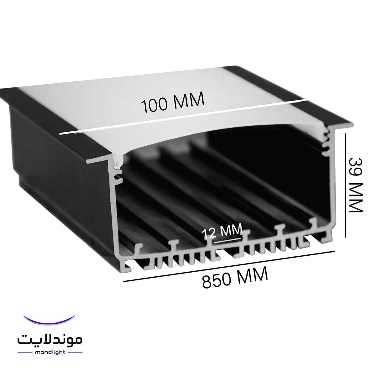 لاین نوری توکار فنرخور کد ML10 | برش ۸.۵ سانتی‌متر | پنج لاین