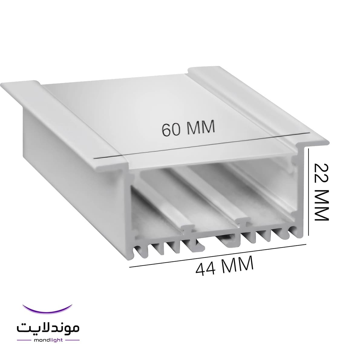 لاین نوری توکار فنرخور کد ML9 | برش ۴.۶ سانتی‌متر | سه لاین