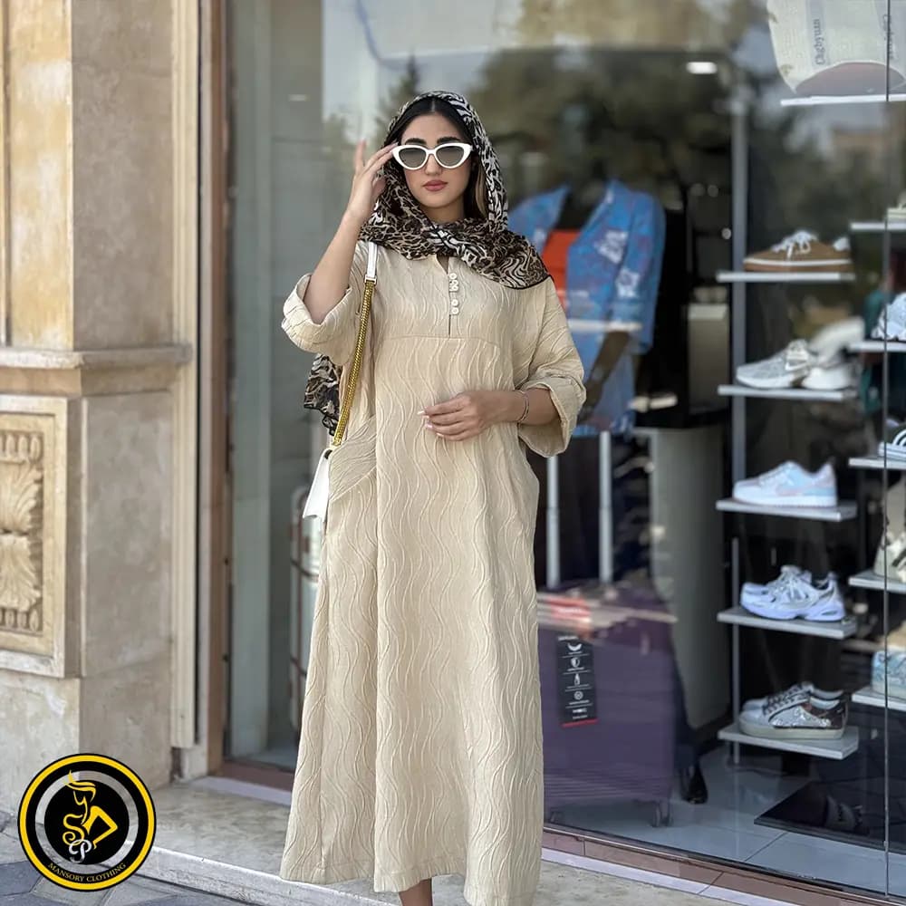 کفتان طرح موجی آستین پاکتی — تصویر ۸
