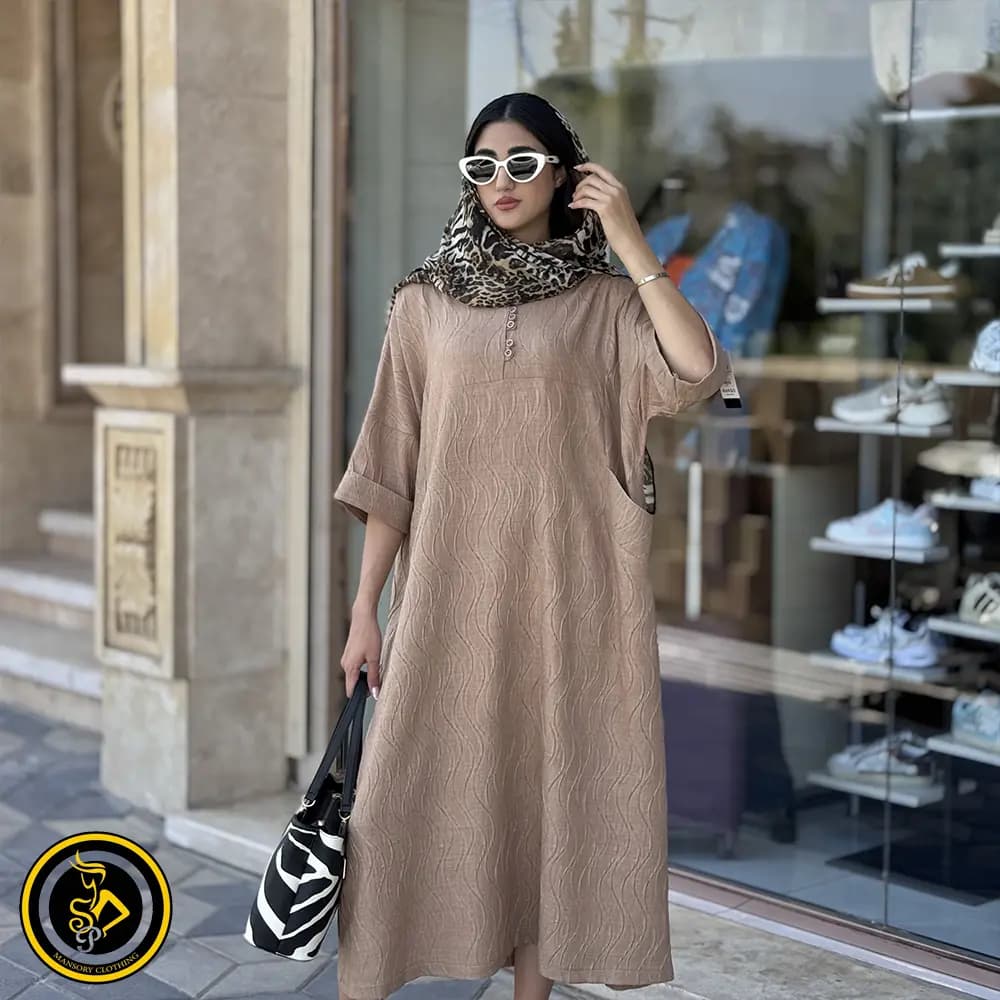 کفتان طرح موجی آستین پاکتی — تصویر ۶