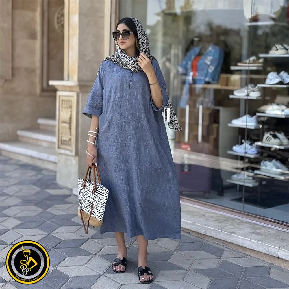 کفتان طرح موجی آستین پاکتی