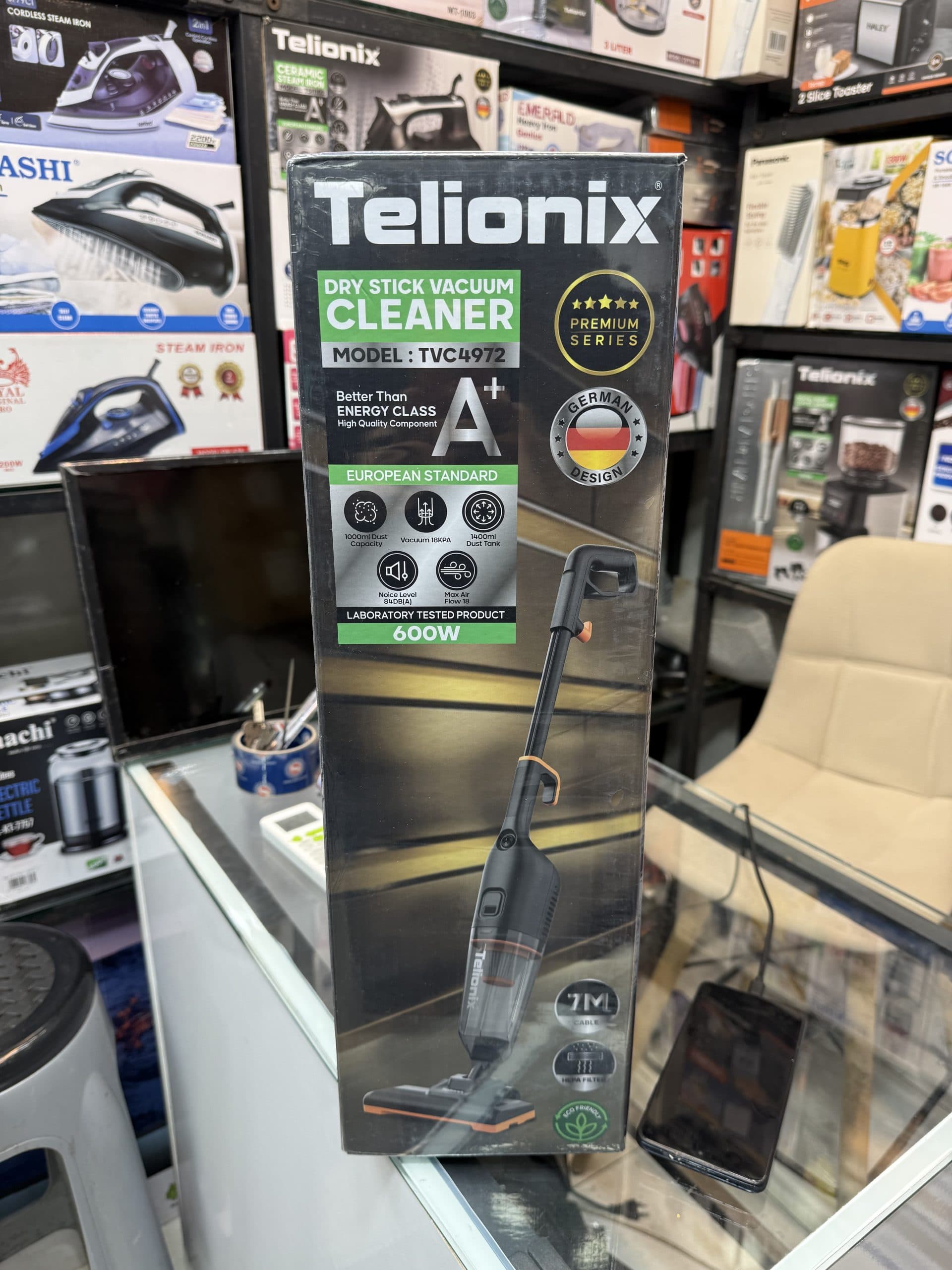 جارو برقی عصایی سیمی ۶۰۰ وات تلیونیکس Telionix مدل TVC4972 (Dry Stick Vacuum Cleaner) اورجینال (عمده و تک)