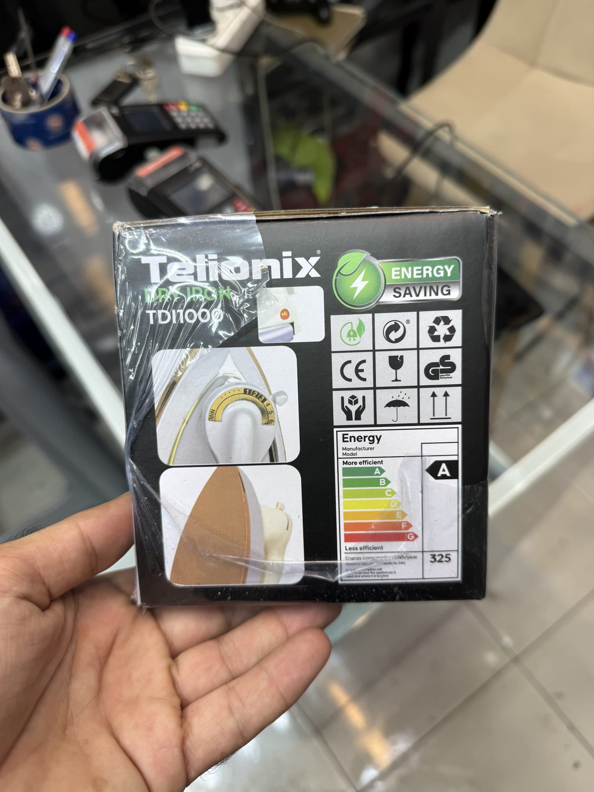 اتو خشک سنگین (اتو سنگی) ۱۰۰۰ تا ۱۲۰۰ وات تلیونیکس Telionix مدل TDI1000 (Dry Iron) اورجینال (عمده و تک) — تصویر ۴