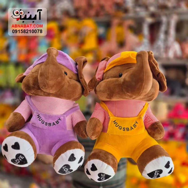 عروسک فیل ملوانی سایز ۵ طوسی 50 سانتی کد 1465 — تصویر ۲