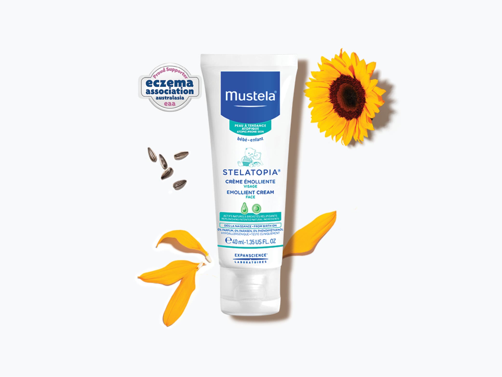 کرم نرم کننده صورت استلاتوپیا 40میل موستلا mustela — تصویر ۲
