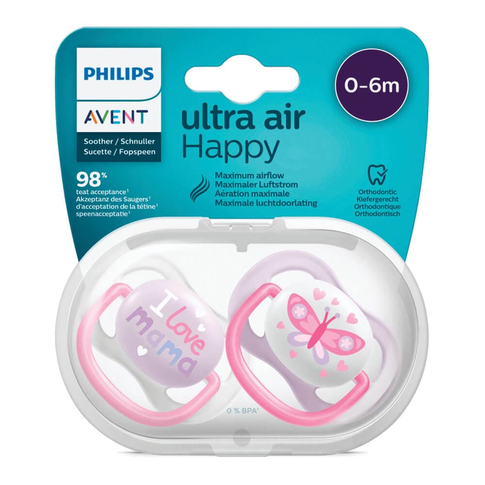 پستانک ارتودنسی اونت مدل Ultra air Night بسته 2 عددی مناسب 0-6 ماه — تصویر ۲