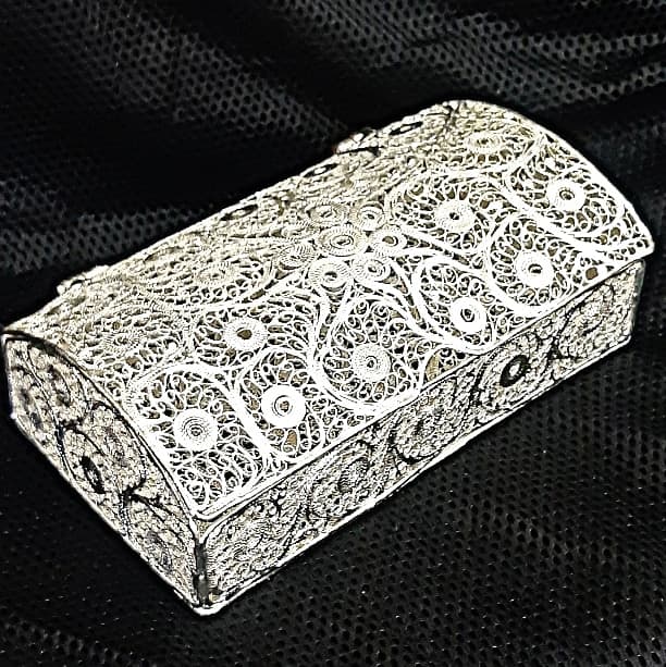 جعبه جواهرات ملیله کاری کد 10447