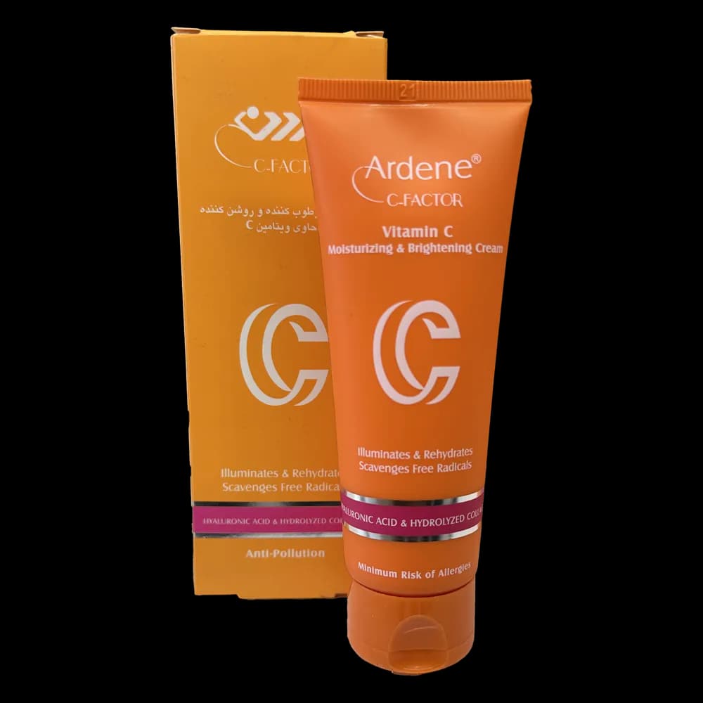 کرم روز مرطوب‌کننده و روشن‌کننده ویتامین C با SPF15 آردن C-Factor حجم 75 میل
