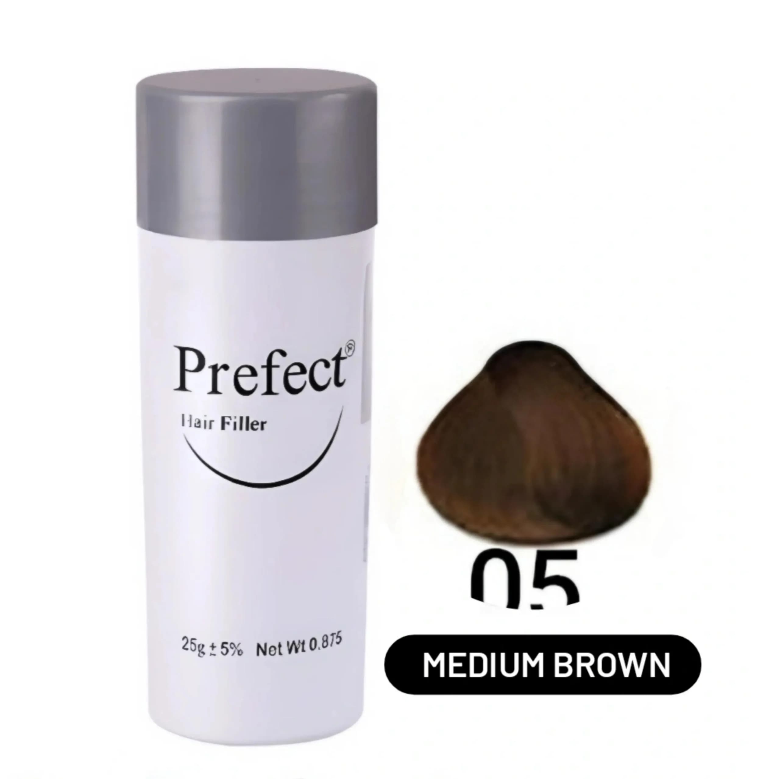پودر پر پشت کننده مو پرفکت هیر فیلر شماره PREFECT MEDIUM BROWN Hair Filler 05