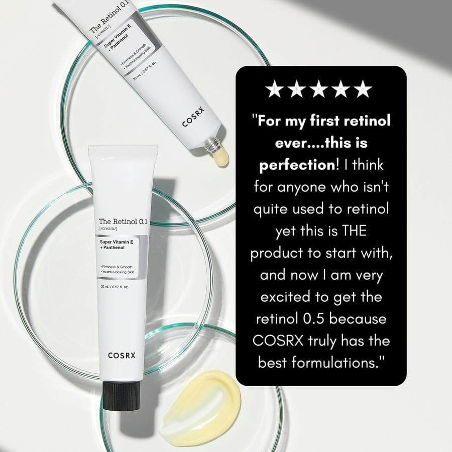 کرم رتینول کوزارکس 0.1% حجم 20 میل | COSRX The Retinol 0.1 super vitamin E + Panthenol0 — تصویر ۴
