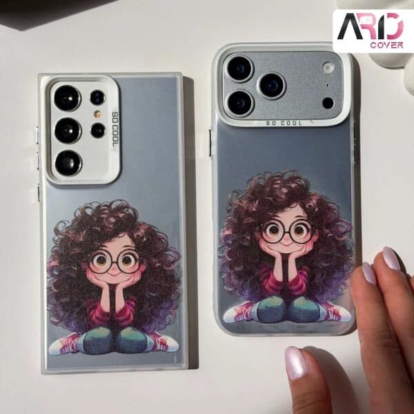 قاب گوشی دخترانه مدل Curly Girl مخصوص انواع گوشی‌های آیفون و سامسونگ و شیائومی — تصویر ۳