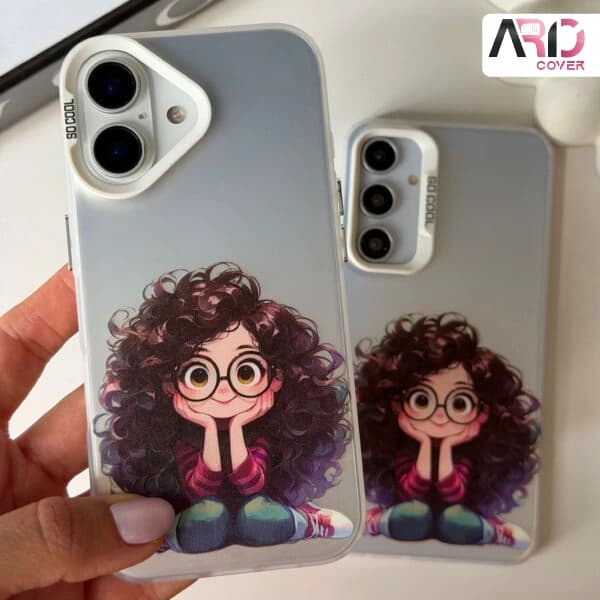 قاب گوشی دخترانه مدل Curly Girl مخصوص انواع گوشی‌های آیفون و سامسونگ و شیائومی
