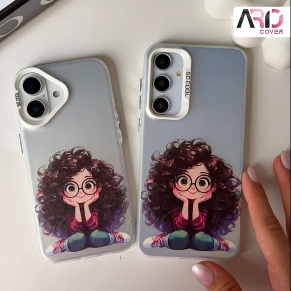 قاب گوشی دخترانه مدل Curly Girl مخصوص انواع گوشی‌های آیفون و سامسونگ و شیائومی — تصویر ۲