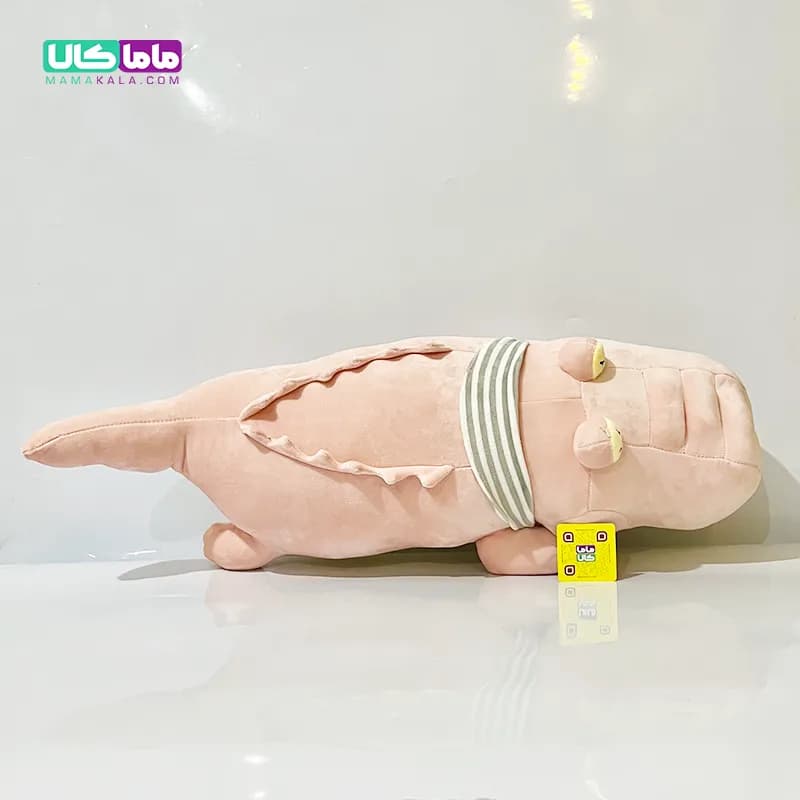 عروسک تمساح بالشتی صورتی 75 سانتیمتر — تصویر ۵