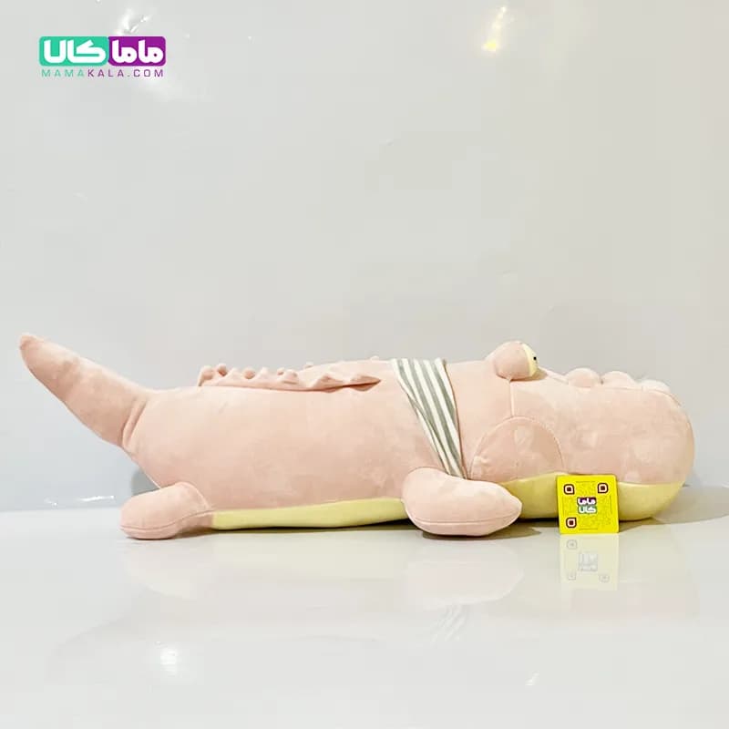 عروسک تمساح بالشتی صورتی 75 سانتیمتر