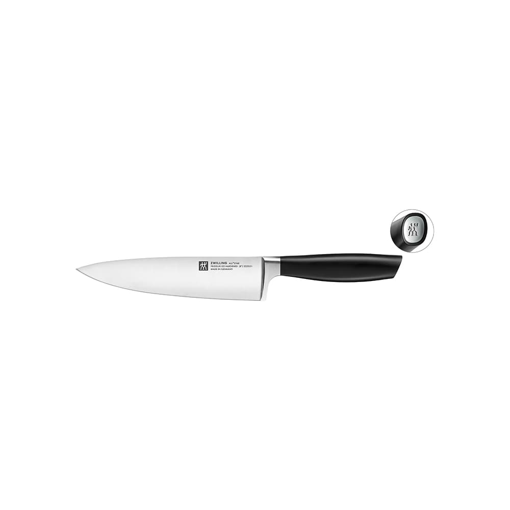 سرویس چاقو ۷ پارچه زولینگ مدل آل استار با پایه خود تیز شونده ZWILLING All Star Self Sharpening Silver — تصویر ۴