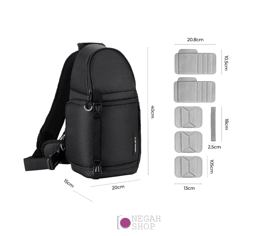 کیف کوله پشتی دوربین تک بند K&f concept 13.141 — تصویر ۵