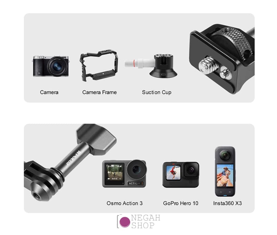 بازوی نگهدارنده دوربین ورزشی Puluz PU842B مدل Magic Arm — تصویر ۶