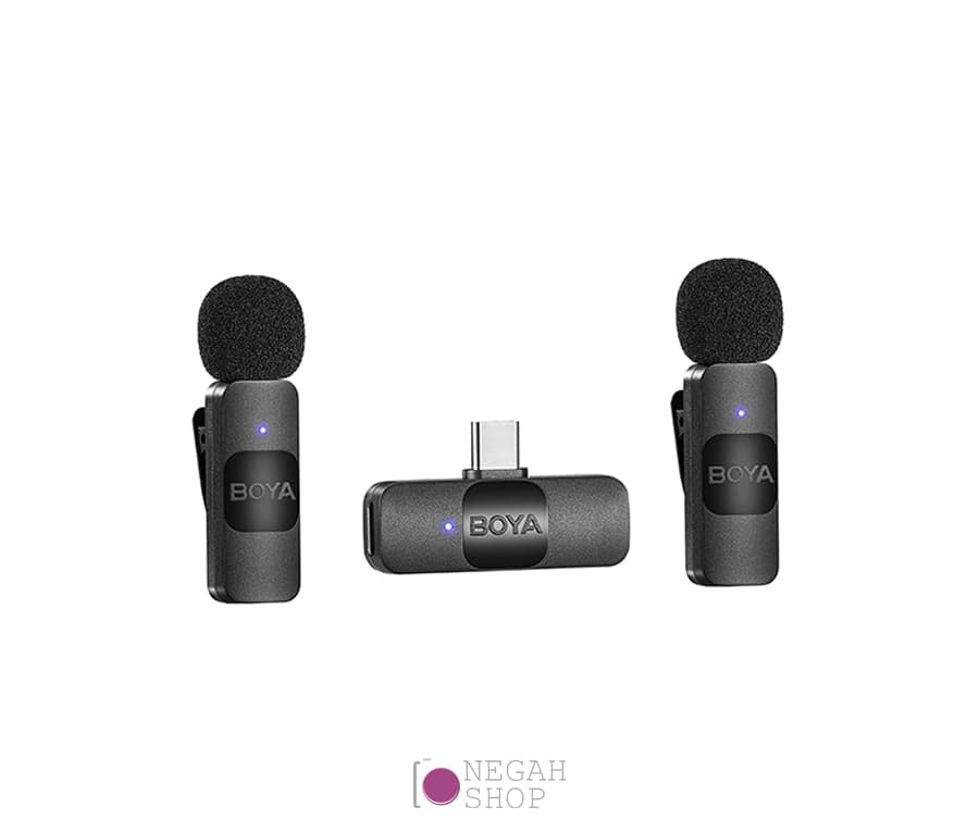 میکروفون بی‌سیم BOYA BY-V20 دو کاناله Type-C