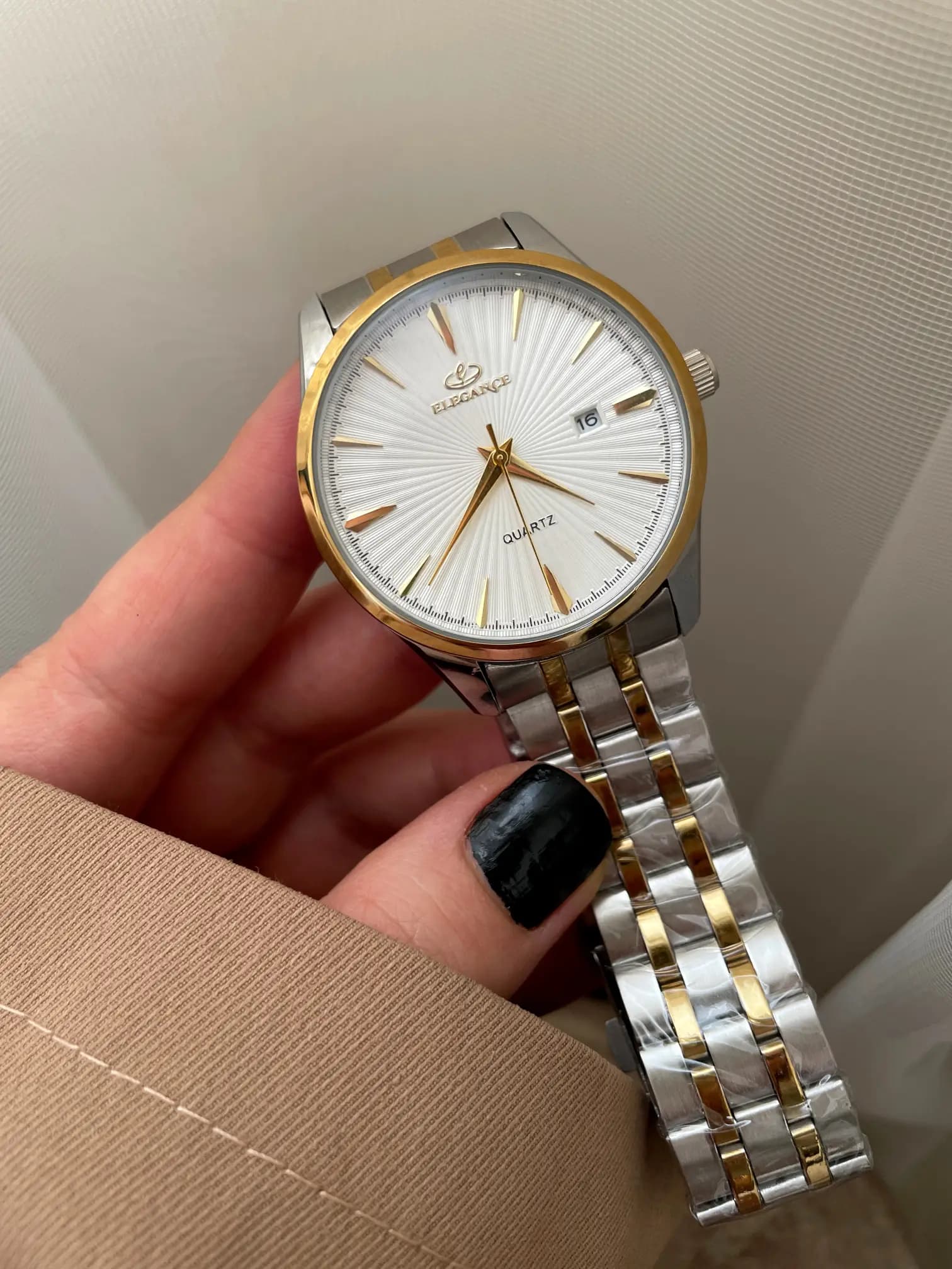 ساعت مردانه الگانس (Elegance) دو رنگ صفحه سفید — تصویر ۵