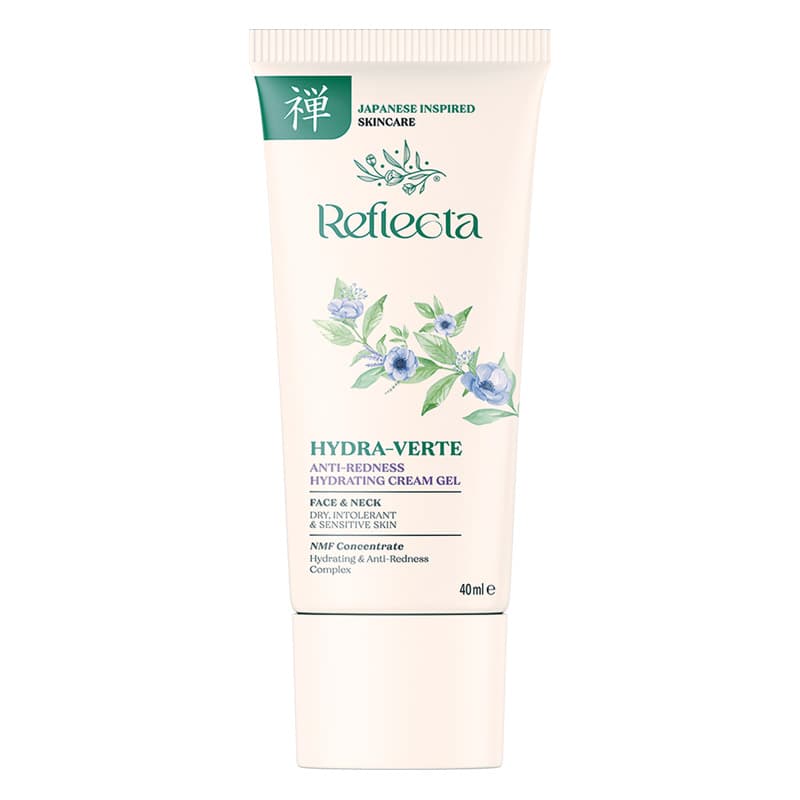 کرم ژل مرطوب‌کننده صورت و گردن رفلکتا مدل Hydra Verte مناسب برای پوست های خشک، حساس و مستعد قرمزی