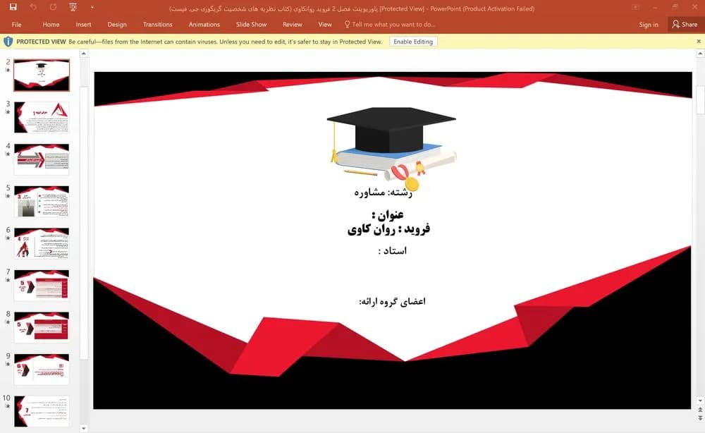 پاورپوینت فصل 2 فروید: روانکاوی (کتاب نظریه های شخصیت گریگوری جی. فیست)