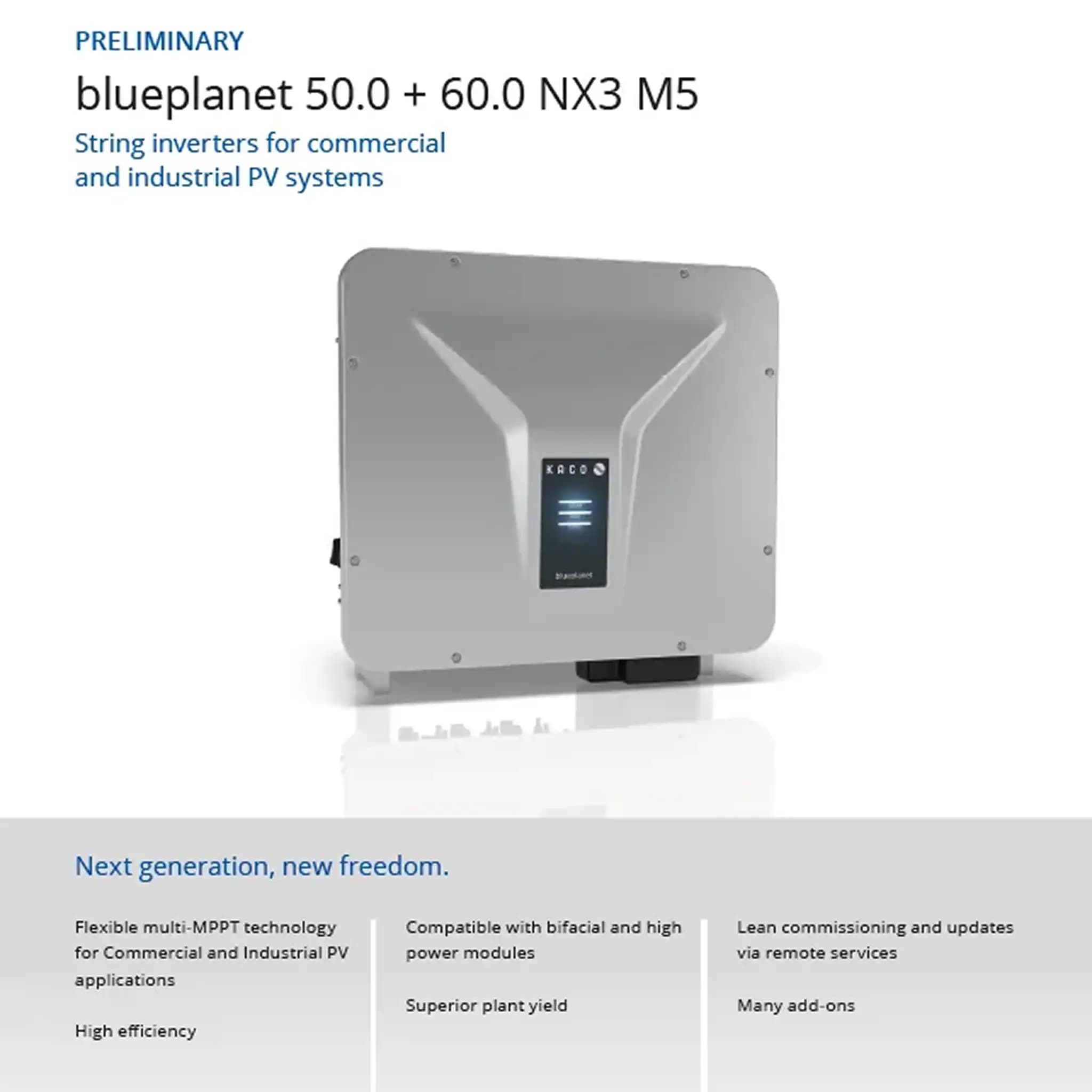 اینورتر متصل به شبکه سه‌فاز KACO blueplanet 50.0 NX3 M5