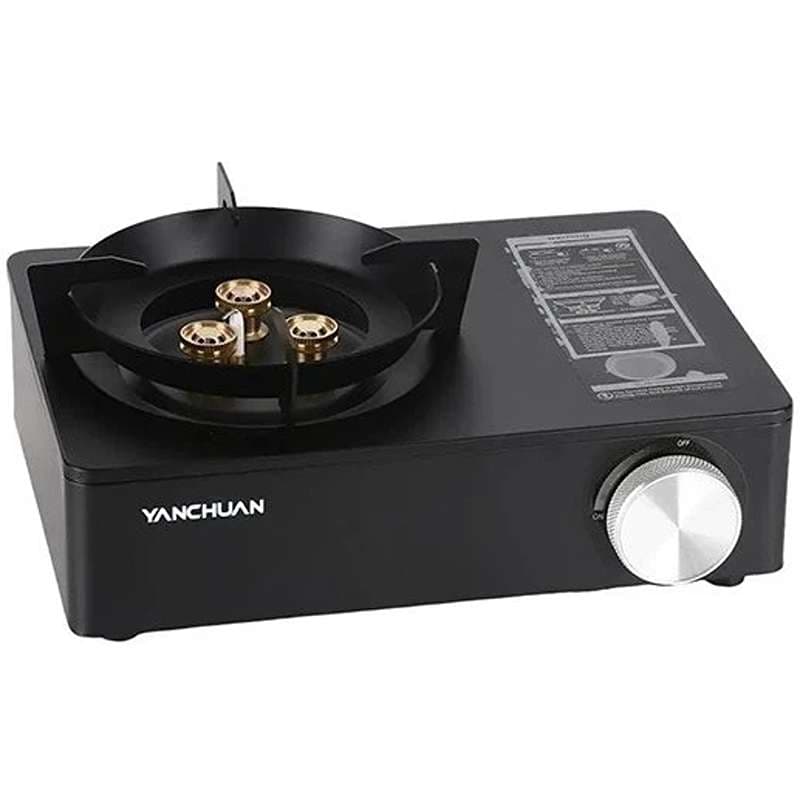 اجاق گاز مسافرتی سه شعله YANCHUAN Camping Portable Gas Stove رنگ مشکی کد L733 — تصویر ۳