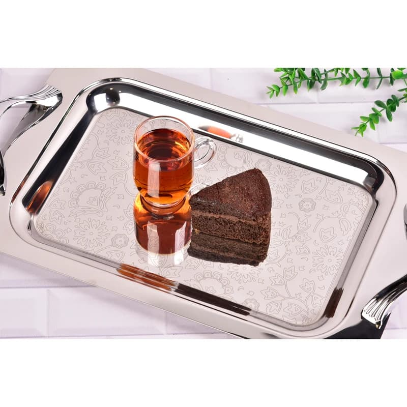 سینی براق استیل بدون پایه بزرگ یونیک مدل UN-4033 — تصویر ۳
