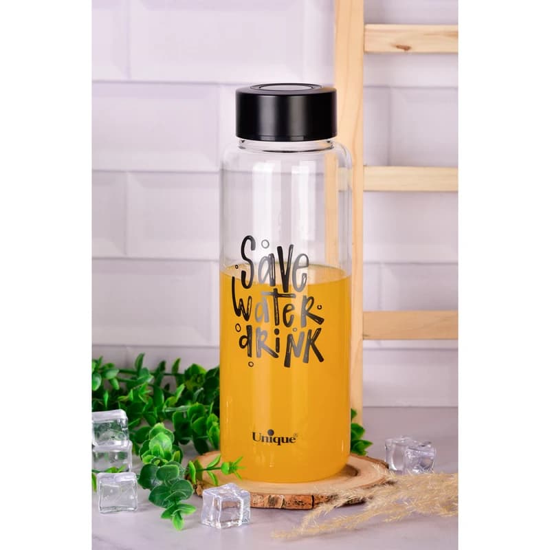 بطری آب متوسط درب مشکی یونیک UN-3064 — تصویر ۲