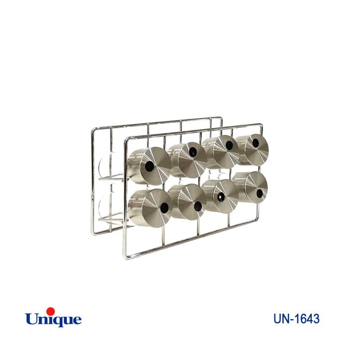 ست ادویه ۸ تایی شیشه گرد مکعب یونیک Unique کد UN-1643