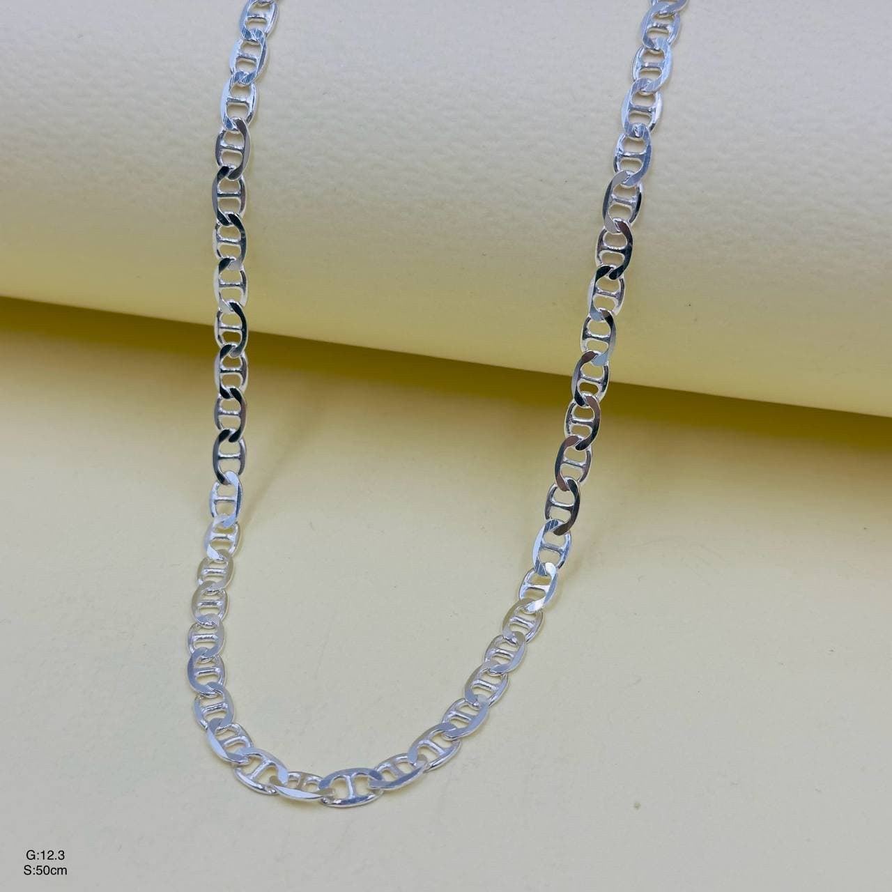 زنجیر نقره مردانه طرح تی کد SMD37