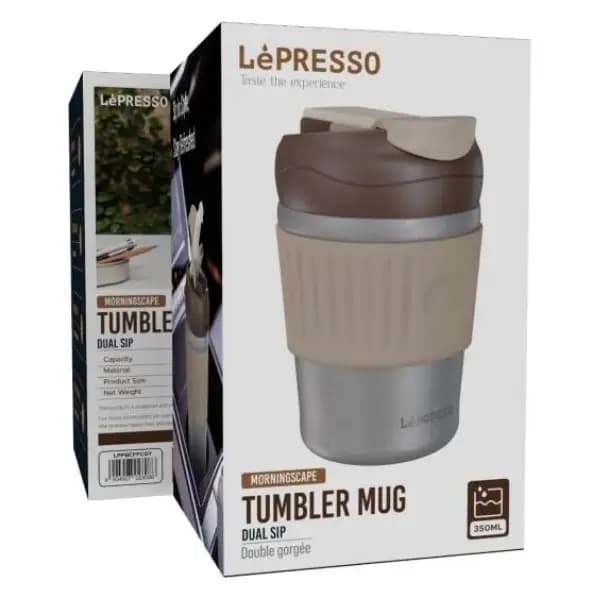 ماگ 350 میلی لیتری لپرسو مدل Lepresso Morningscape Tumbler Mug LPPBCFFCGY — تصویر ۴